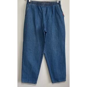 Vintage Brittania Blue Denim Pull-On Jeans Elastic Waist 16P